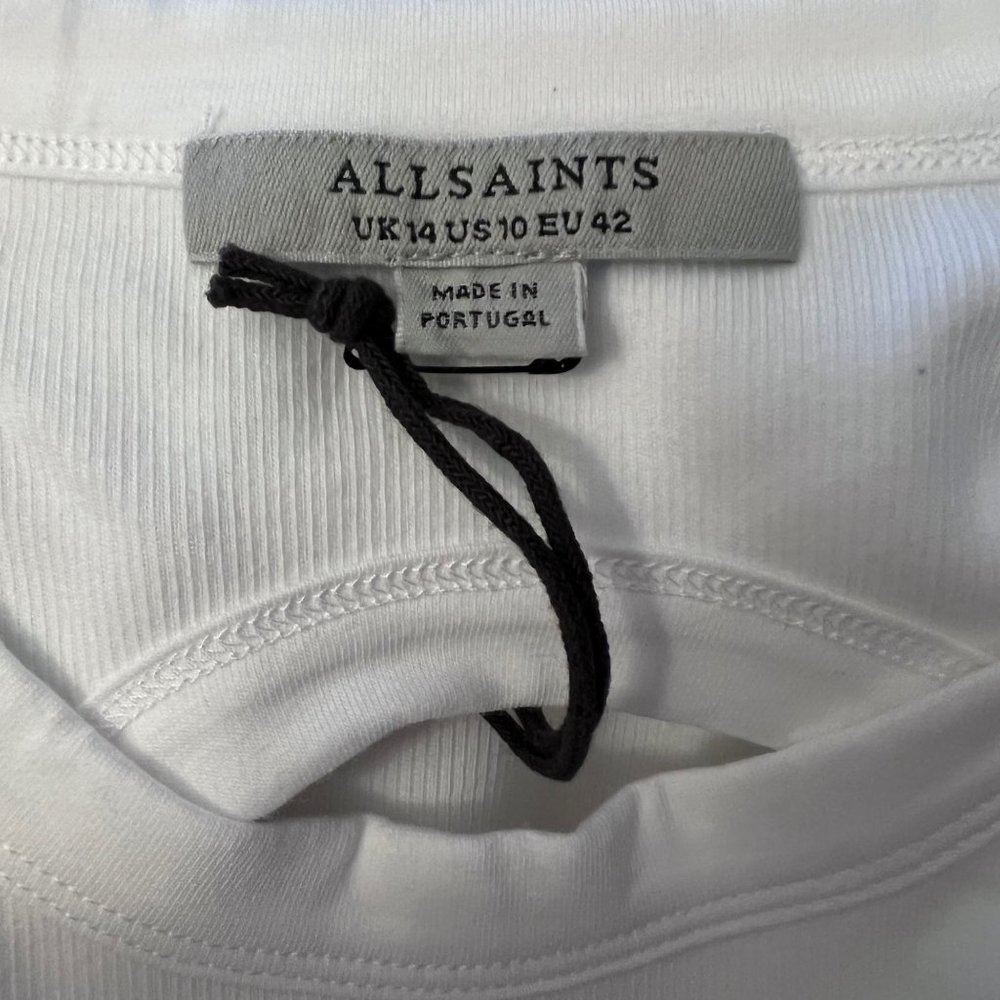 Allsaints Revolve Frankie Dress in Optic White 10 NWT - Picture 5 of 7